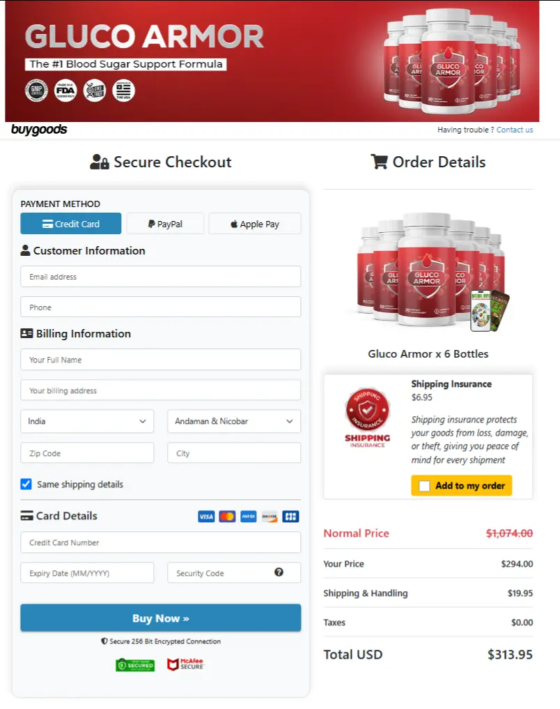 gluco armor official website